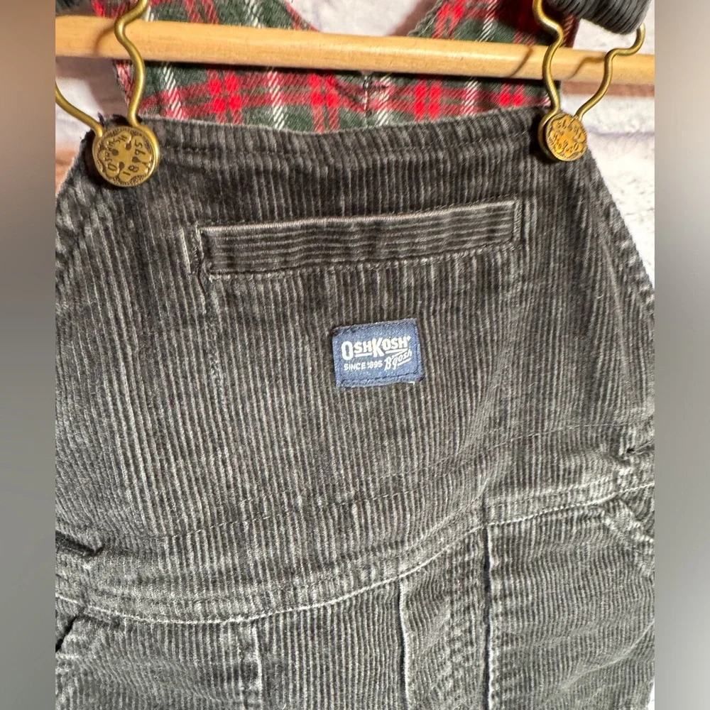 Oshkosh B'gosh Corduroy lined Overalls Unisex Boy Girl size 12 months‎ black